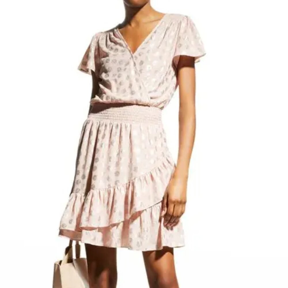 Michael Kors-ruffle-hem polka-dot wrap dress